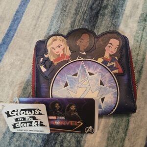 Loungefly + Marvel Studios The Marvels Glow-in-the-Dark Wallet